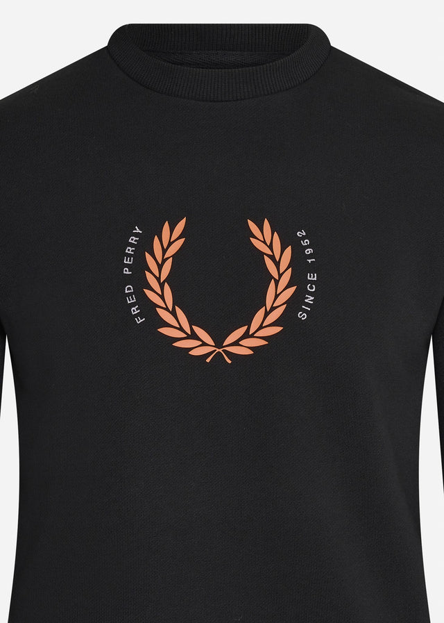Fred Perry Sweaters Laurel wreath sweatshirt - black
