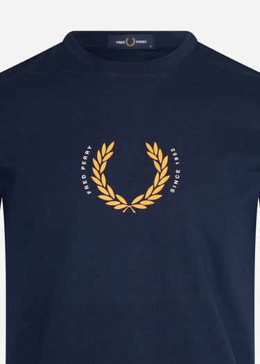 Fred Perry T-shirts Laurel wreath t-shirt - carbon blue