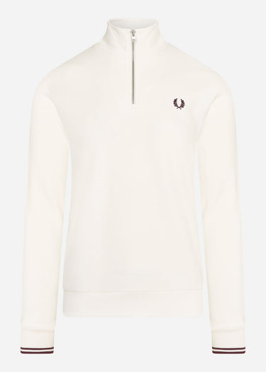 Fred Perry Truien Half zip sweatshirt - snow white