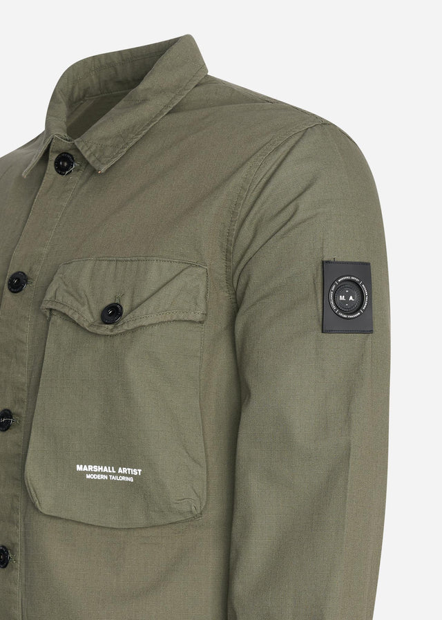 Marshall Artist Overshirts Cotton ripstop overshirt - khaki