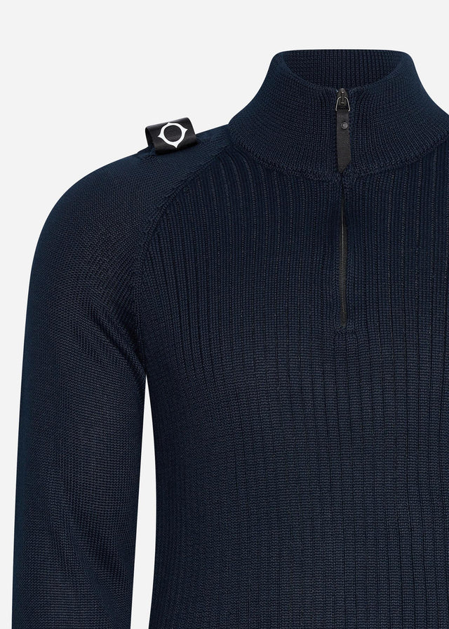 MA.Strum Sweaters Quarter zip knit - ink navy
