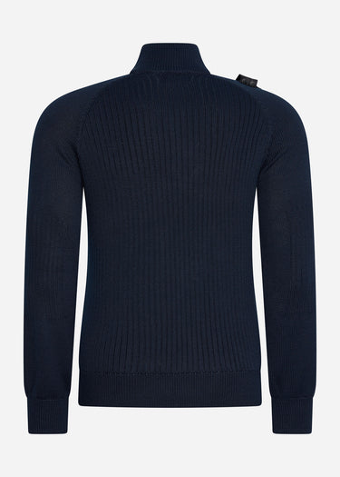 MA.Strum Truien Quarter zip knit - ink navy