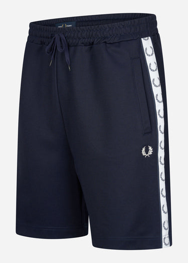 Fred Perry Korte Broeken Taped tricot short - carbon blue