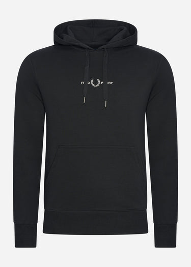 Fred Perry Hoodies Embroidered hooded sweatshirt - black