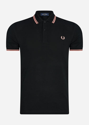 Fred Perry Polo's Twin tipped fred perry shirt - black pink peach