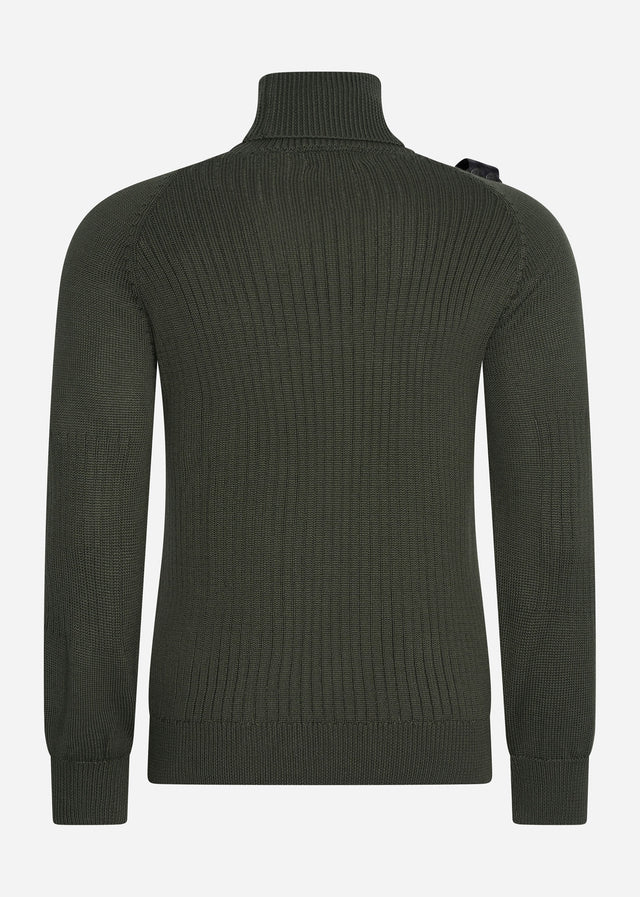 MA.Strum Sweaters Roll neck knit - oil slick