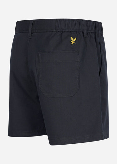 Lyle & Scott Korte Broeken Crest textured short - dark navy