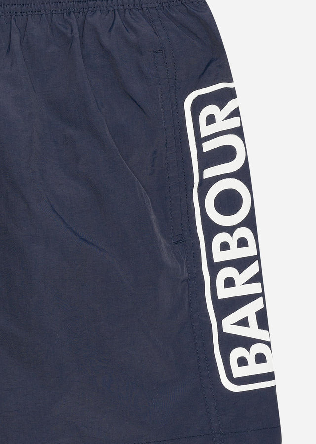 Barbour International Swimwear Large logo swim short- international navy