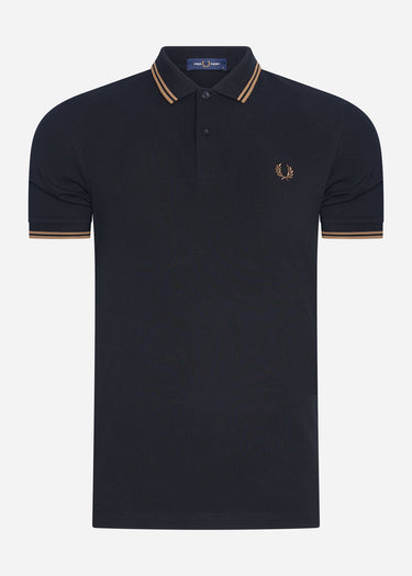 Fred Perry Polo's Twin tipped fred perry shirt - black shaded stone