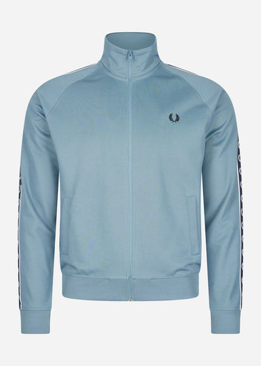 Fred Perry Vesten Contrast tape track jacket - ash blue navy