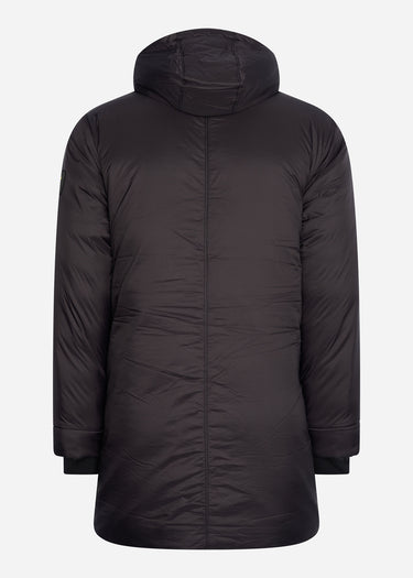 Lyle & Scott Jassen Long line internal padded jacket - jet black