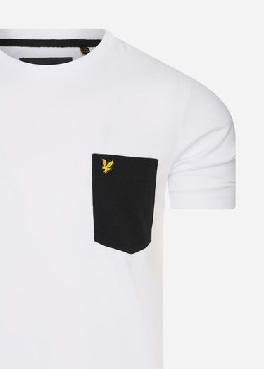 Lyle & Scott T-shirts Contrast pocket t-shirt - white jet black
