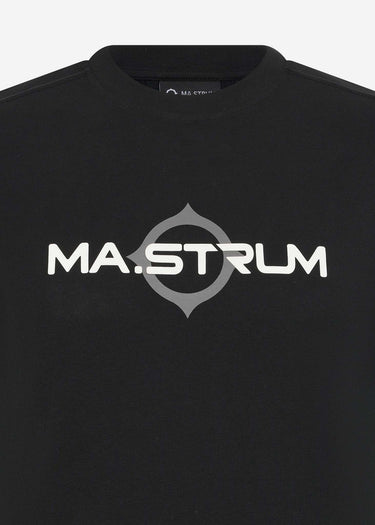 MA.Strum T-shirts SS logo print tee - jet black