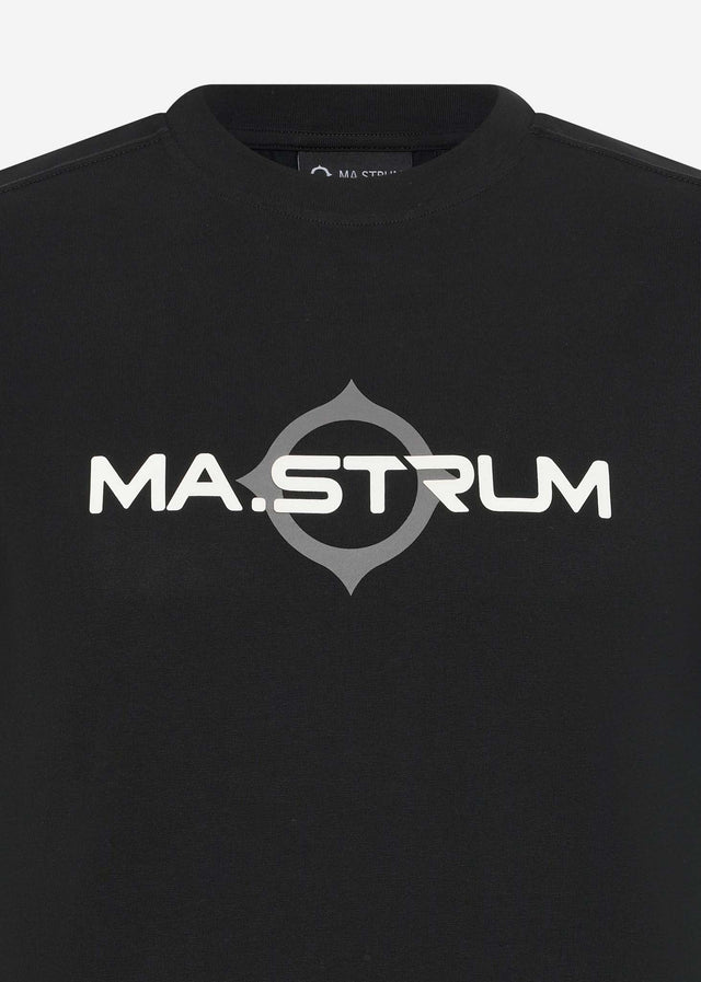 MA.Strum T-shirts SS logo print tee - jet black