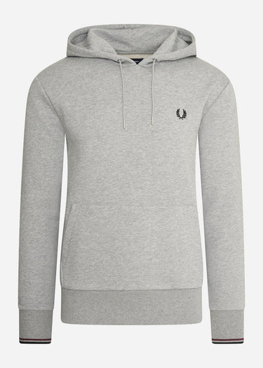 Fred Perry Hoodies Tipped hooded sweatshirt - steel marl