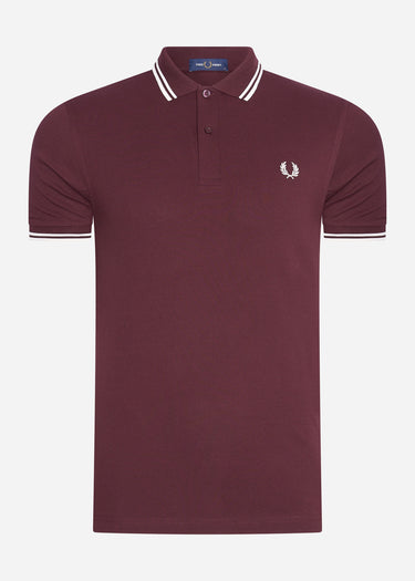 Fred Perry Polo's Twin tipped fred perry shirt - oxblood