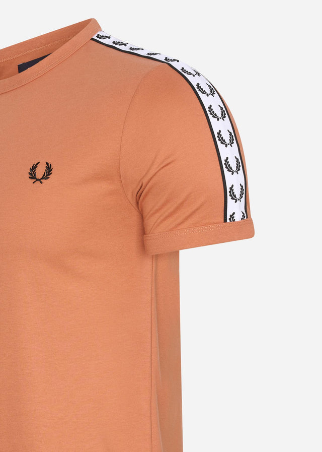 Fred Perry T-shirts Taped ringer t-shirt - court clay