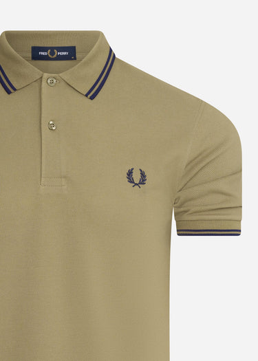 Fred Perry Polo's Twin tipped fred perry shirt - sage french navy