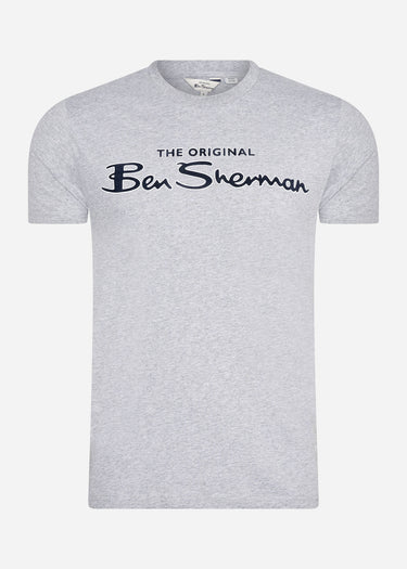 Ben Sherman T-shirts Signature flock tee - grey