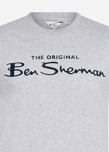Ben Sherman T-shirts Signature flock tee - grey