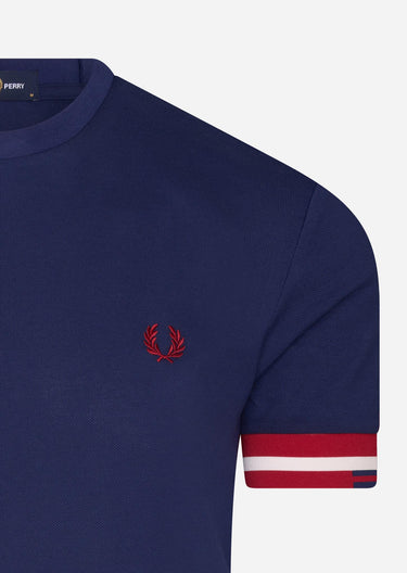 Fred Perry T-shirts Abstract cuff t-shirt - french navy