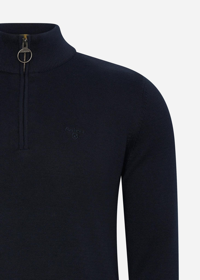 Barbour Sweaters Cotton half zip - navy
