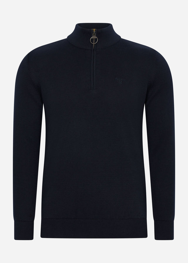 Barbour Sweaters Cotton half zip - navy