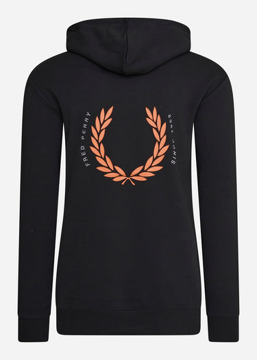 Fred Perry Hoodies Laurel wreath hooded sweatshirt - black