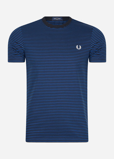 Fred Perry T-shirts Fine stripe t-shirt - shaded cobalt navy