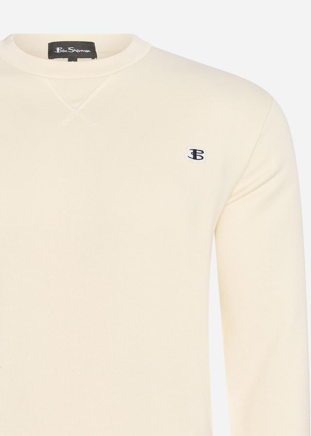 Ben Sherman Sweaters B logo crew - ivory