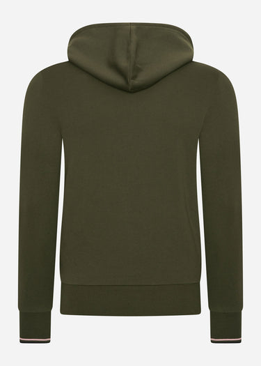 Fred Perry Hoodies Tipped hooded sweatshirt - hunting green