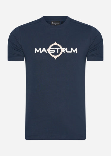 MA.Strum T-shirts SS logo print tee - ink navy