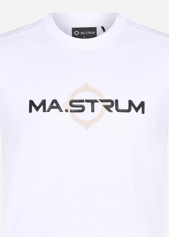 MA.Strum T-shirts SS logo print tee - optic white