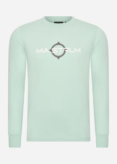 MA.Strum Longsleeve Tees LS logo print tee - mist green