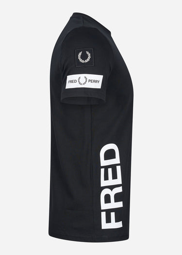 Fred Perry T-shirts Bold branding t-shirt - black