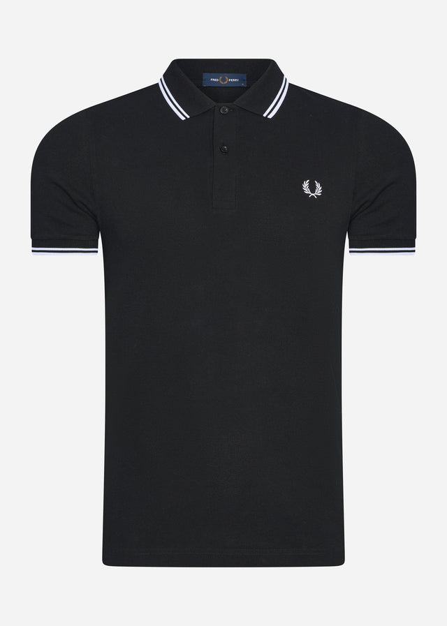 Fred Perry Polos Twin tipped fred perry shirt - black white white