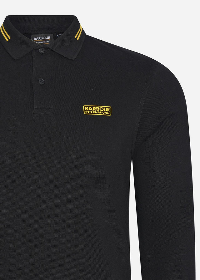 Barbour International Long Sleeve Polos Legacy tipped ls polo - black