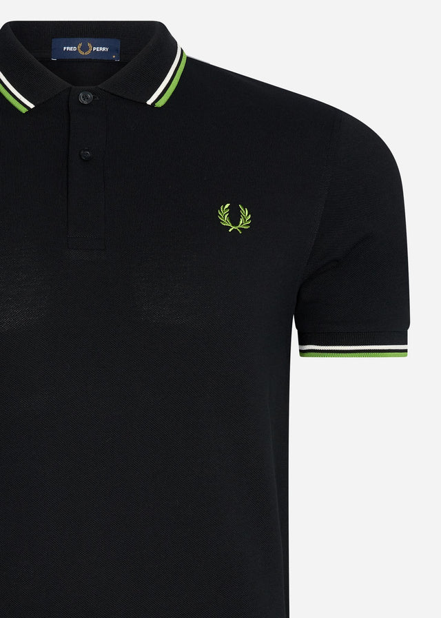 Fred Perry Polos Twin tipped fred perry shirt - black ecru kiwi
