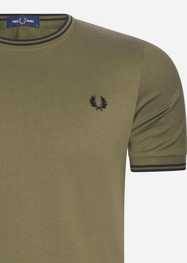 Fred Perry T-shirts Twin tipped t-shirt - uniform green