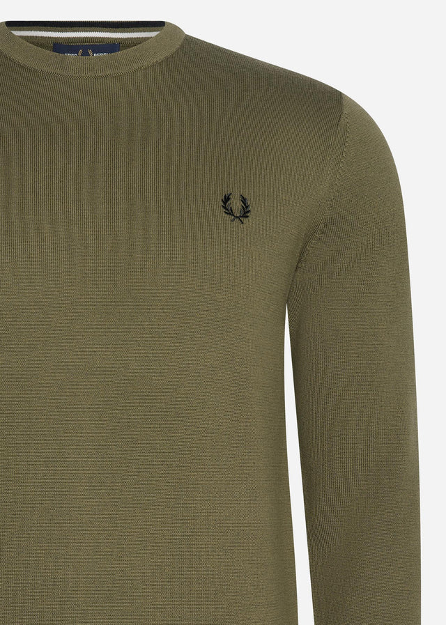 Fred Perry Sweaters Classic crew neck jumper - uniform green