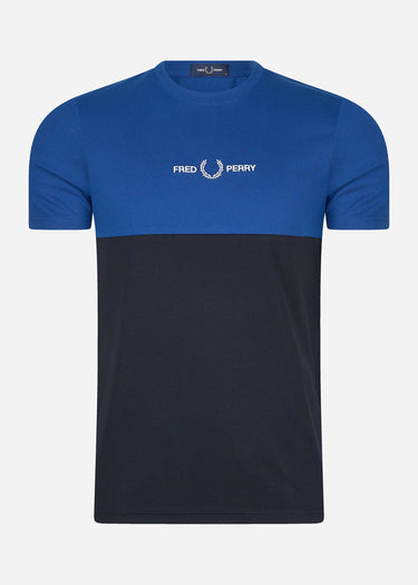 Fred Perry T-shirts Branded colour block t-shirt - navy