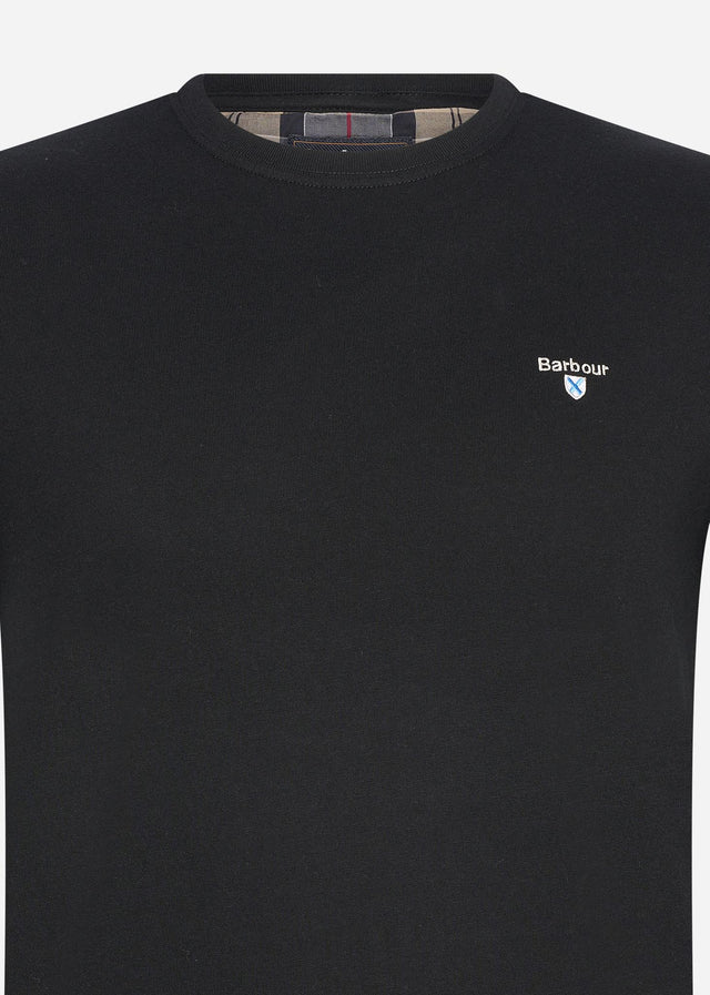 Barbour T-shirts Tartan sports tee - black
