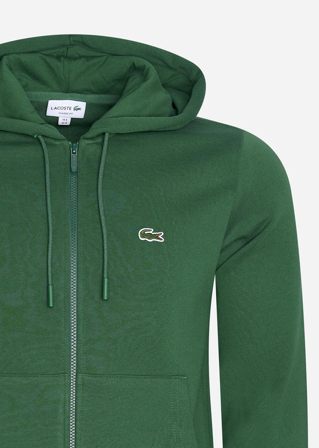 Lacoste Cardigans Zip through hoodie - green