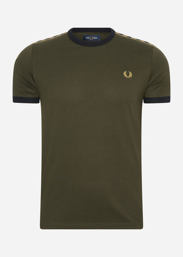 Fred Perry T-shirts Gold taped ringer t-shirt - hunting green