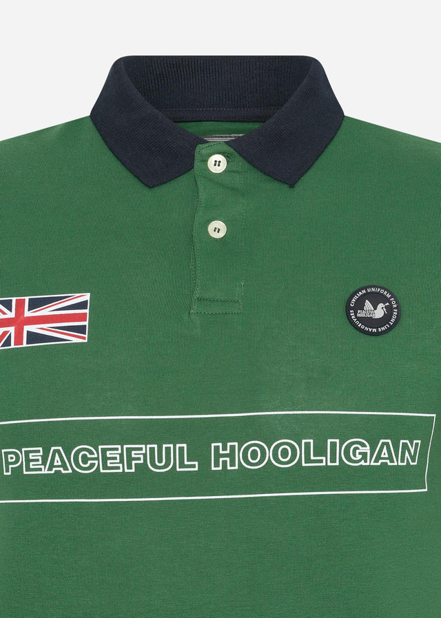 Peaceful Hooligan Polos Flag polo - race green