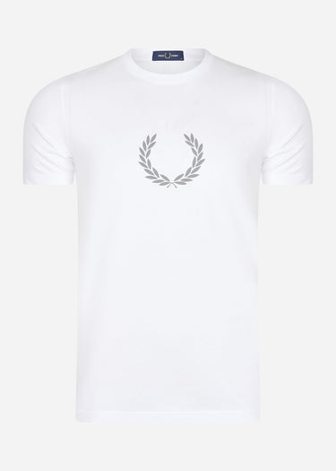 Fred Perry T-shirts Reflective laurel wreath t-shirt - white