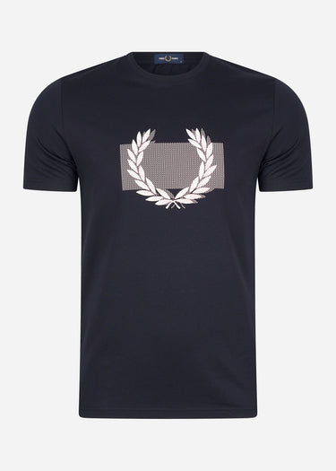 Fred Perry T-shirts Colour block Laurel wreath t-shirt - navy