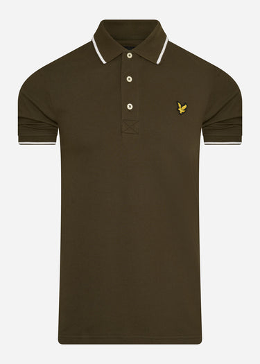 Lyle & Scott Polo's Tipped polo shirt - olive white