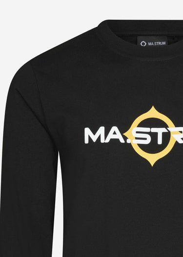 MA.Strum Longsleeve Tees LS logo print tee - jet black