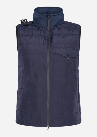 MA.Strum Bodywarmers Softshell down quilt gilet - ink navy